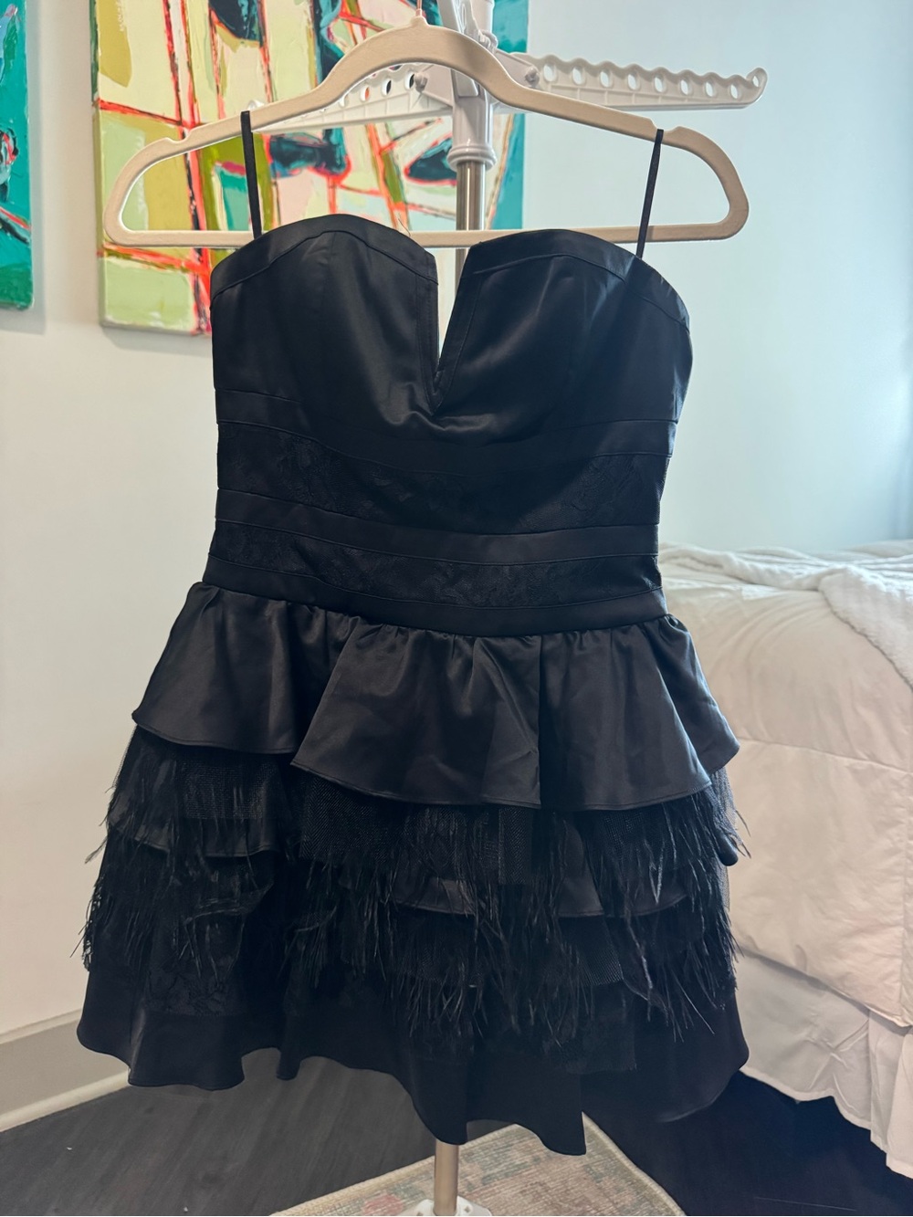 bebe Strapless Ruffled Mini Dress - Picture 6 of 6